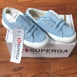 Girls Superga fleece lined sneaker US size 12 NWT